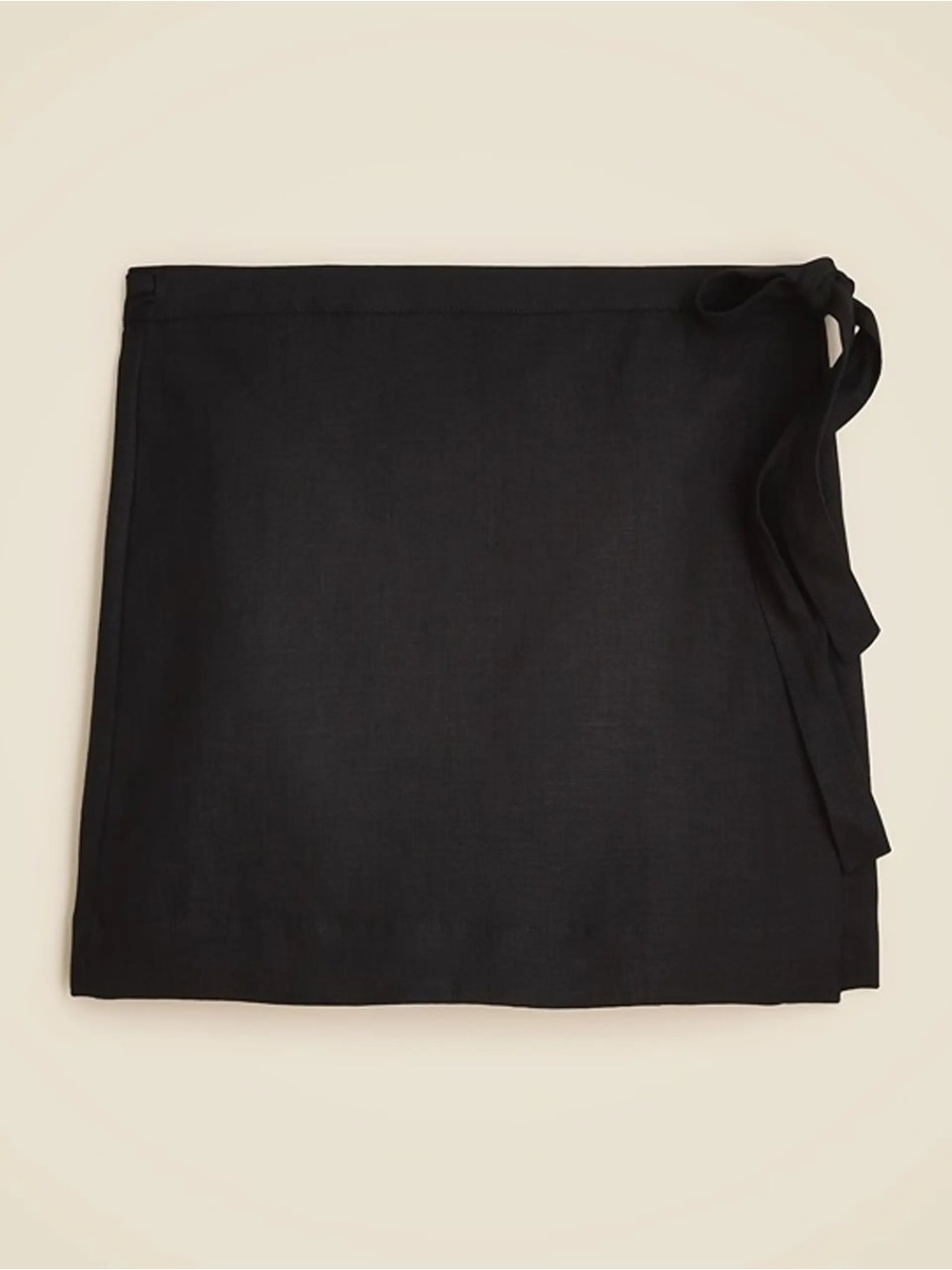 J.Crew Black Linen Wrap Skirt 8 NWOT